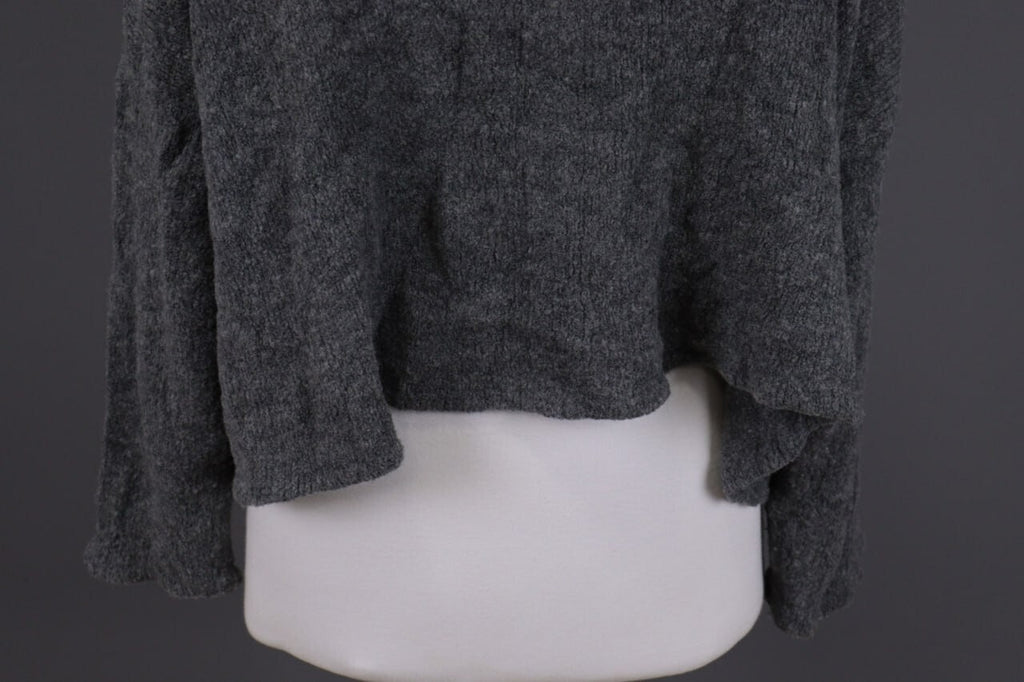 Grizas Gray Wool Lagenlook Textured Knit Cardigan Sweater – Size XL