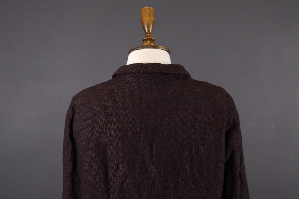 SARAH PACINI Brown Double Breasted Tweed Lightweight Jacket – Size M