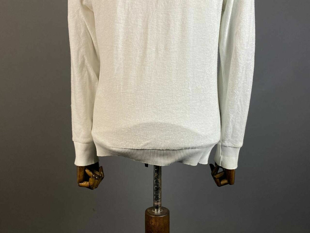 Fred Perry Reissues White Long Sleeze Full Zip Sweater – Men's S