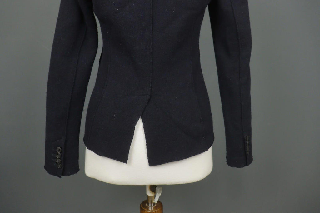 BARENA Black Knit Long Sleeve Patch Pocket Button Front Blazer Jacket – Size 42