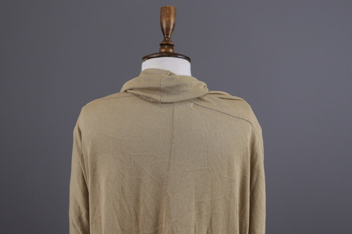 Lauren Ralph Lauren Beige Lagenlook Silk Open Front Cardigan Cape – Size L