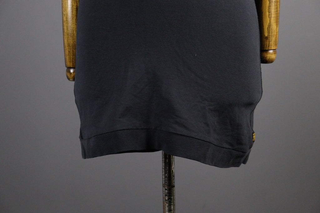 G-Star Black Big Logo Bodycon Hooded Sweater Dress – Size L – Used