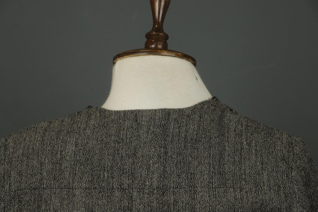 GRIZAS Gray 100% Wool Long Sleeve Knit Winter Ruffle Open Front Cardigan – Size S