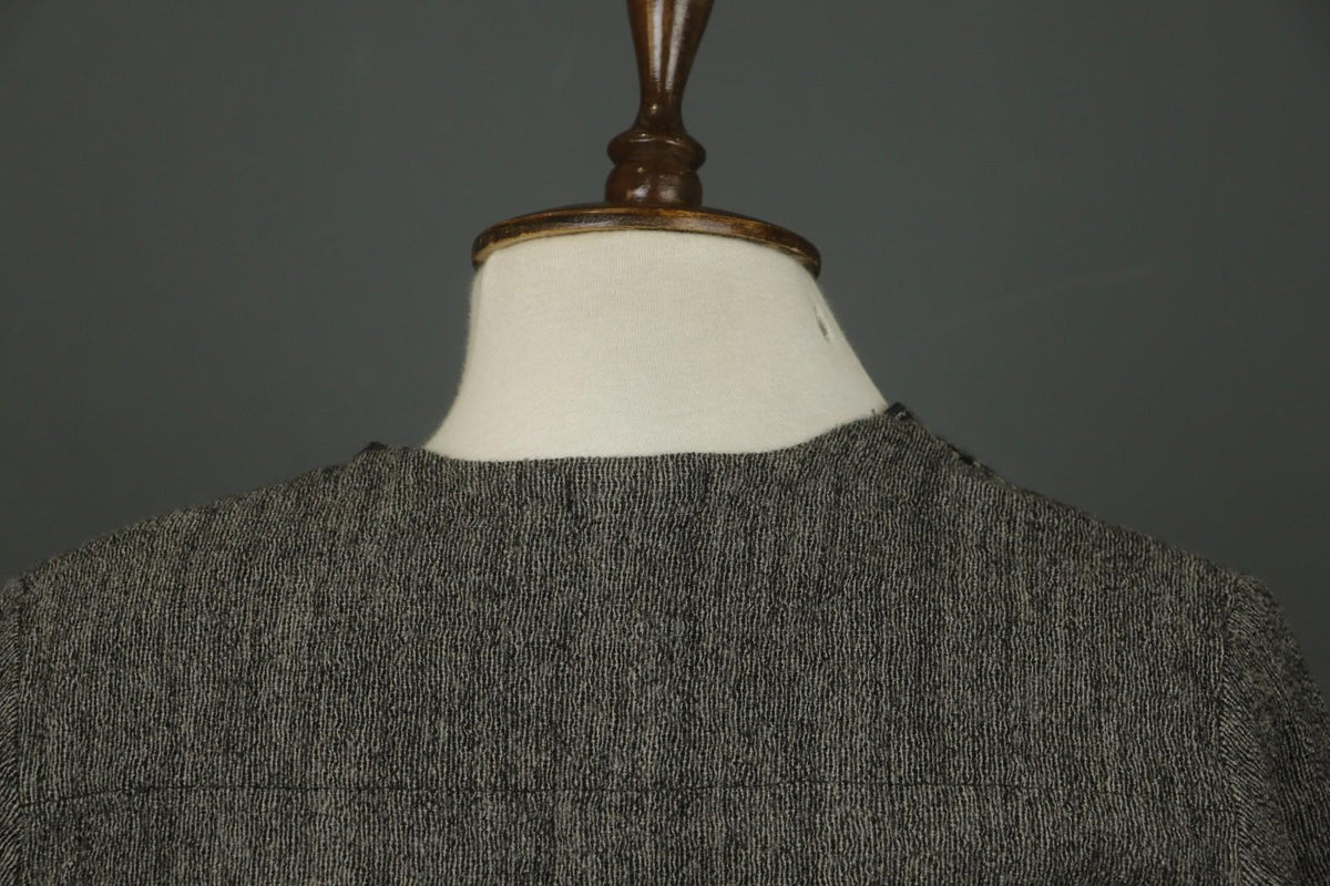 GRIZAS Gray 100% Wool Long Sleeve Knit Winter Ruffle Open Front Cardigan – Size S