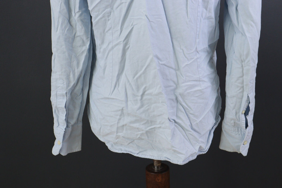 La Martina Buenos Aires Blue Solid Long Sleeve Dress Shirt – Size XL 43