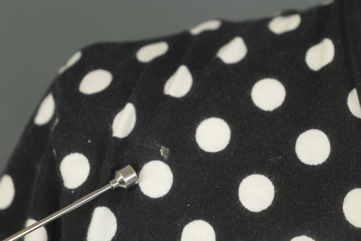 MARIMEKKO Black White Polka Dot Cotton Long Sleeve Summer Snap Blouse Top – Size M