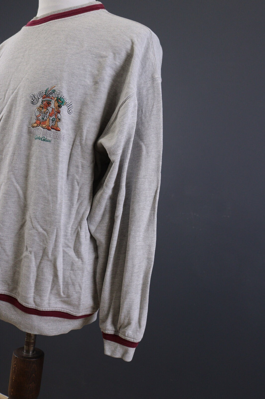 Vintage Carlo Colucci Embroidered Logo Gray Sweatshirt – Size L US 42-44 EU 52-54