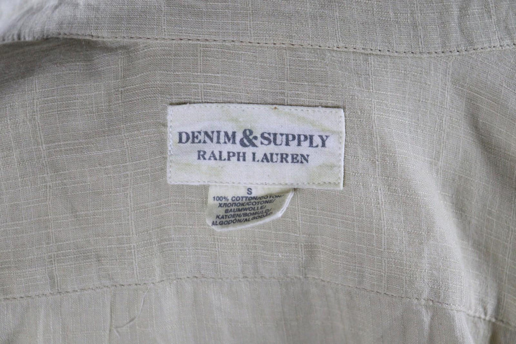 DENIM & SUPPLY RALPH LAUREN Beige Long Sleeve Button Up Shirt Blouse – Size S