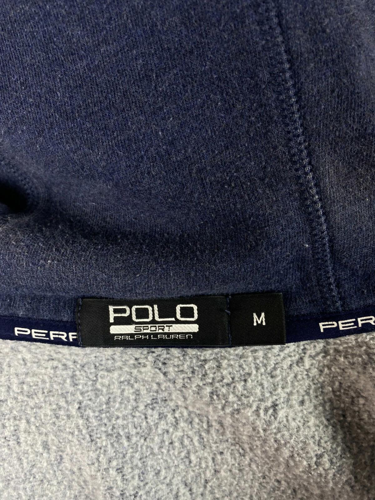 POLO SPORT RALPH LAUREN Blue Long Sleeve Full Zip Hooded Sweater – Men's M