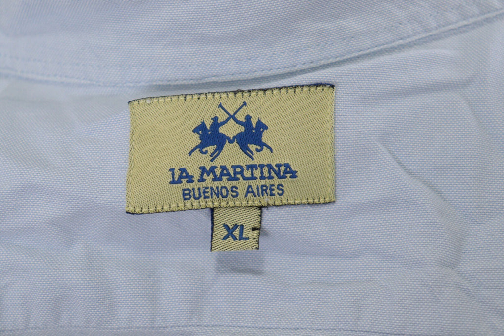 La Martina Buenos Aires Blue Solid Long Sleeve Dress Shirt – Size XL 43