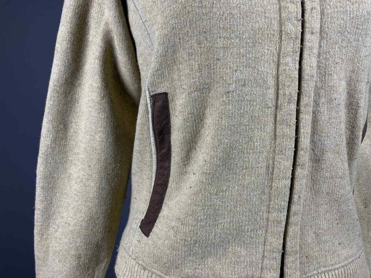 Patagonia USA Beige Wool Full Zip Winter Fleece Sweater – Women's M