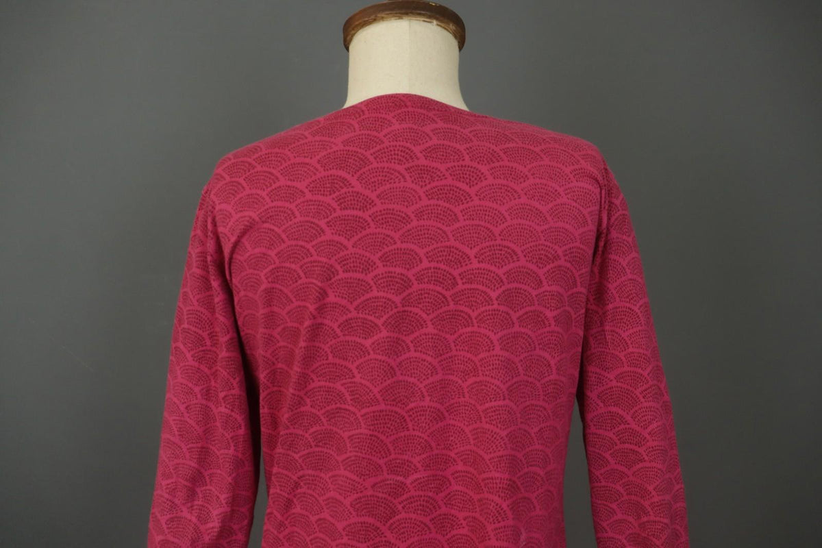 MARIMEKKO Red Dotted Cotton Round Neck Long Sleeve Casual Shift Dress – Size M