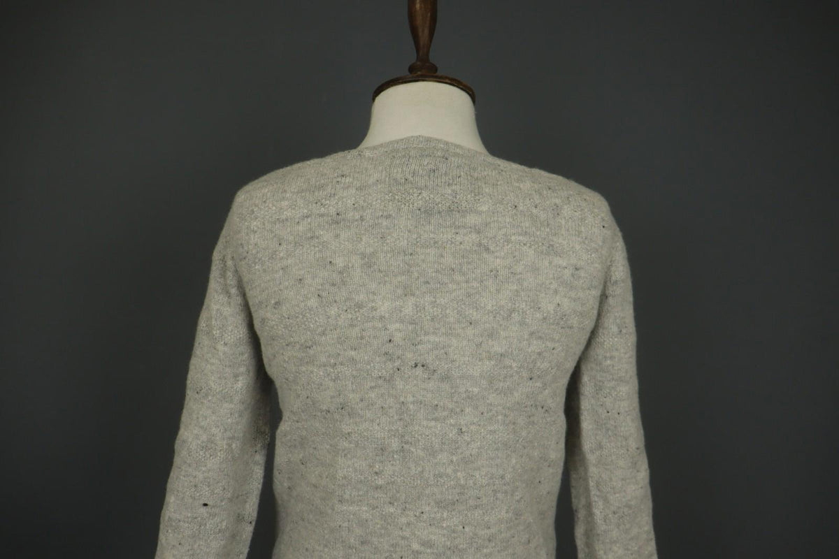 GUDRUN SJODEN Gray Crew Neck Raglan Sleeve Button Front Cardigan Sweater – Size S
