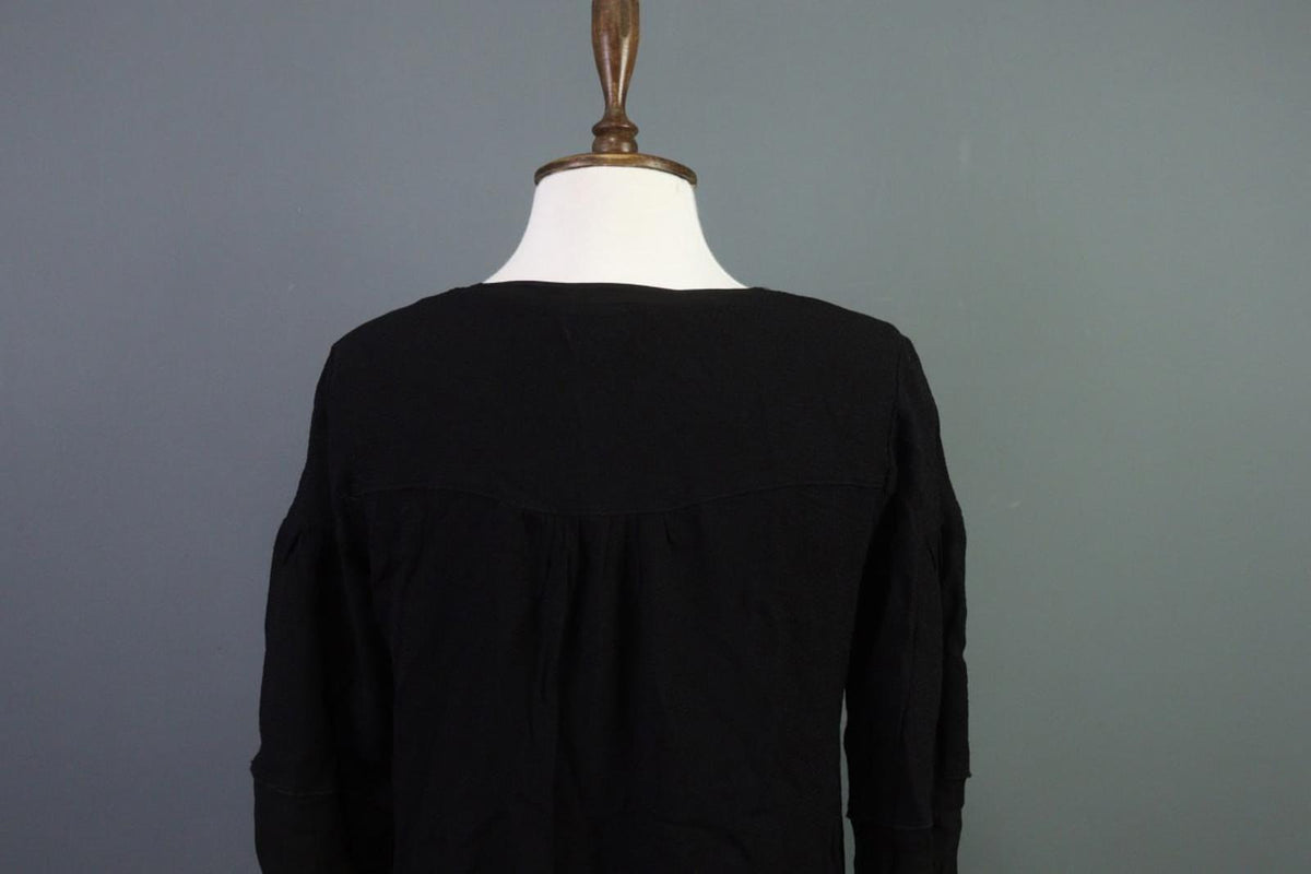 TRANSIT PAR-SUCH Black Viscose Long Sleeve Button Front Shirt Dress – Size 4