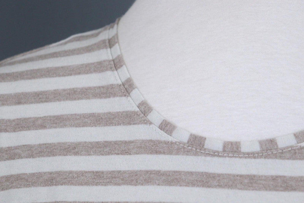 GUDRUN SJODEN Gray White Long Sleeve Stretch Blouse Top – Size L