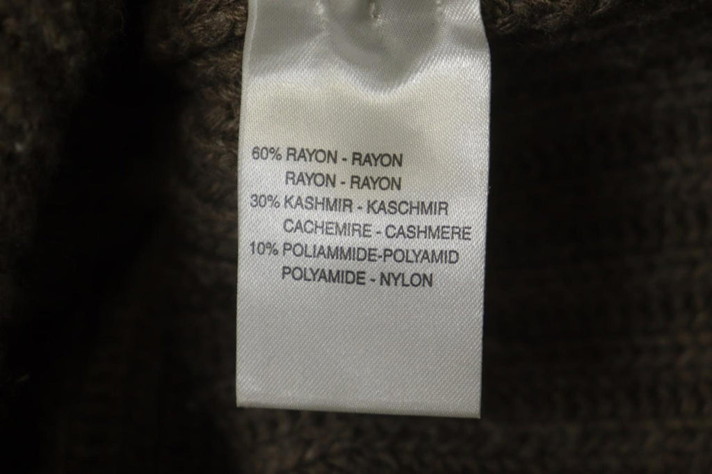 BLUMARINE Brown Knitted Collared Long Sleeve Button Front Cardigan Sweater M/L