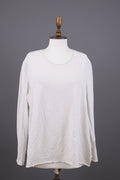Oska White Long Sleeve Lightweight Summer Top Shirt – Size 5 / 2XL
