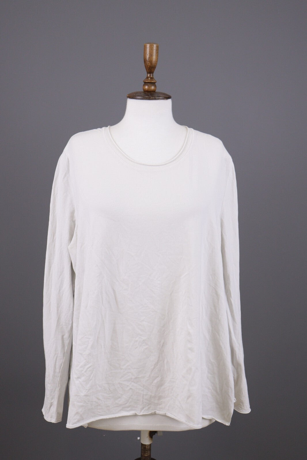 Oska White Long Sleeve Lightweight Summer Top Shirt – Size 5 / 2XL