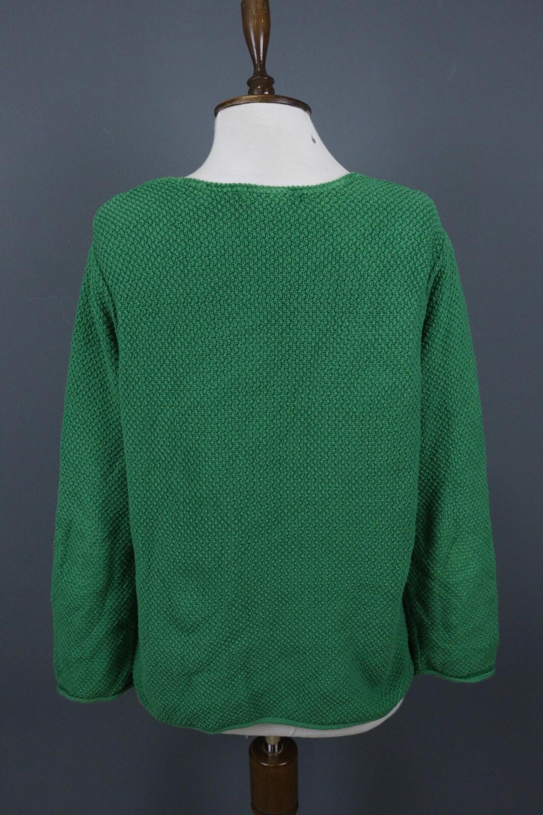 GUDRUN SJODEN Green Long Sleeve Round Neck Pullover Knit Sweater – Size M – Used