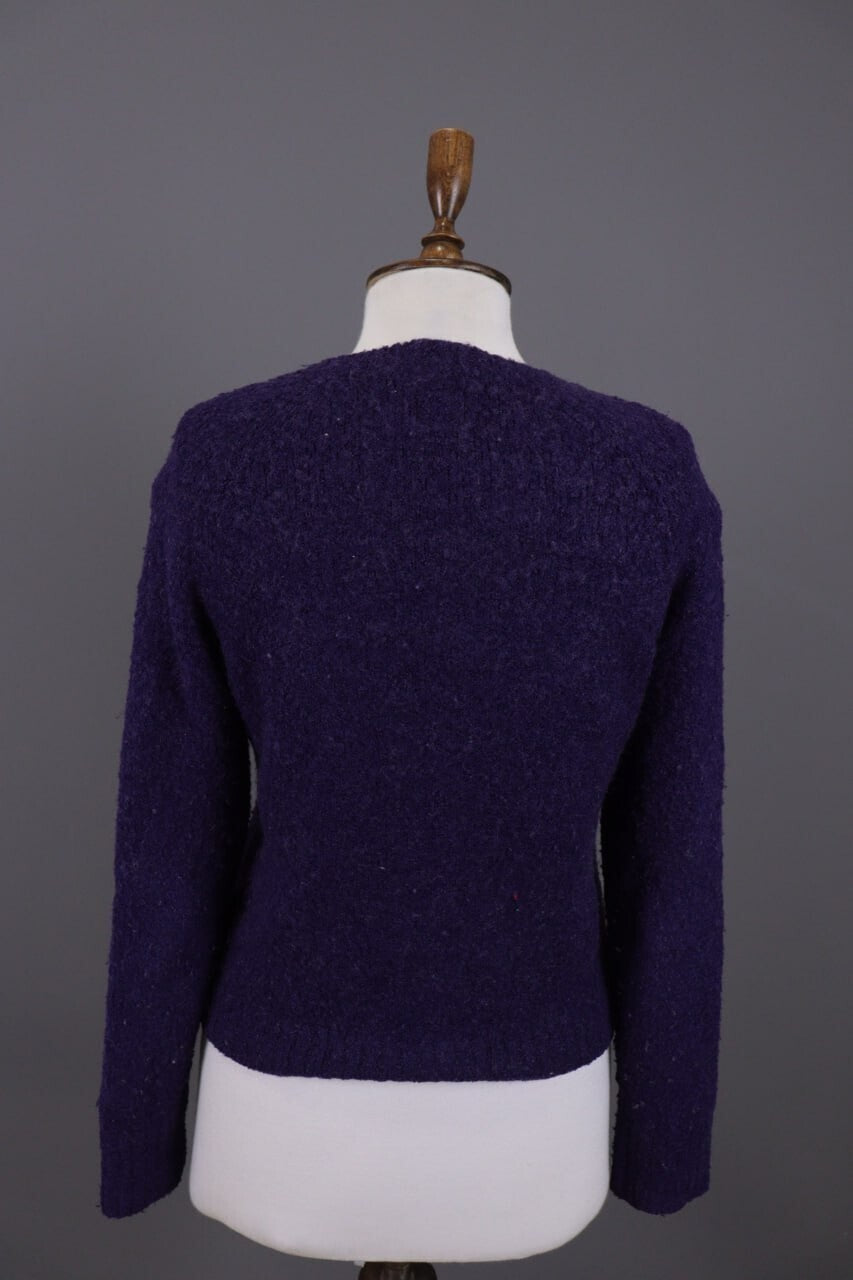 Miss Sixty Purple Knit Cropped Sweater – Size S