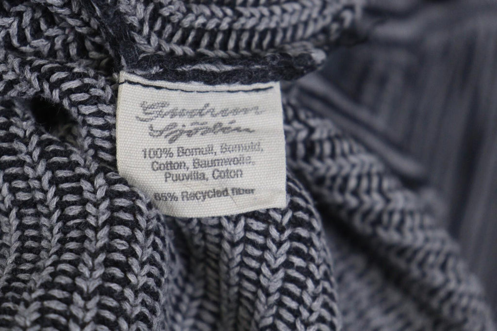 GUDRUN SJODEN Gray Black Striped Long Sleeve Blouse Top – Size S / M
