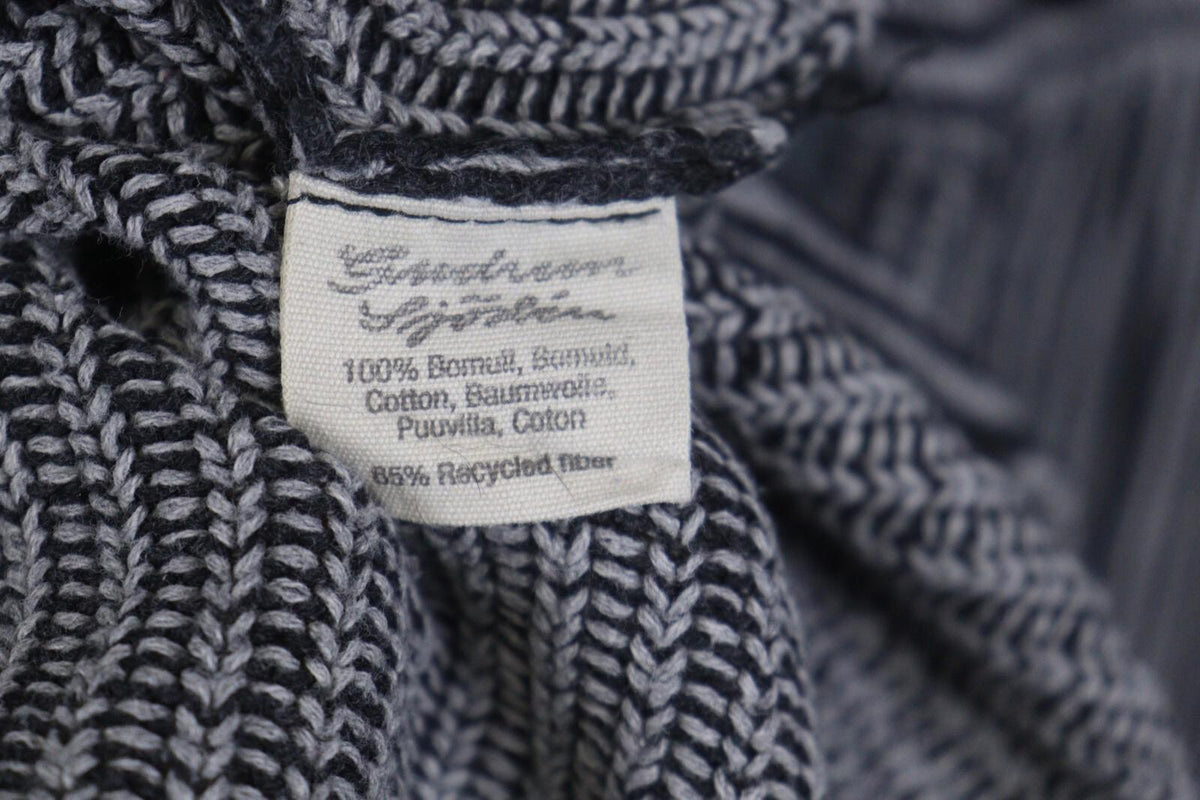 GUDRUN SJODEN Gray Black Striped Long Sleeve Blouse Top – Size S / M