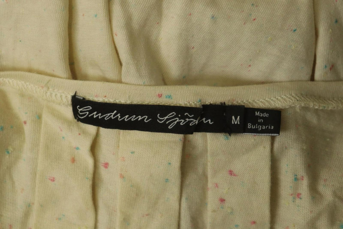 GUDRUN SJODEN Multicolor Cotton Pleated Short Sleeve Crew Neck Tank Dress – Size M