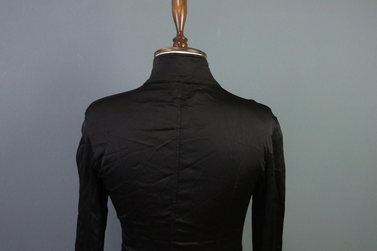 TRANSIT PAR SUCH Black Long Sleeve Button Down Rayon Cropped Top Shirt – Size 1