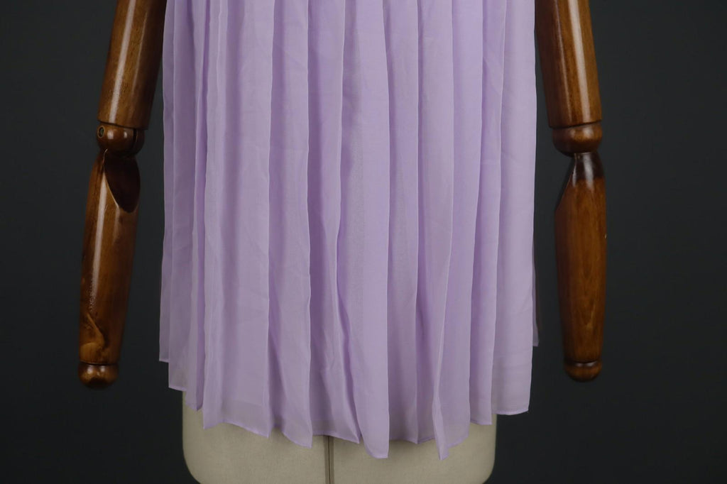 CLAUDIE PIERLOT Pink V-Neck Short Sleeve Pullover Pleated Blouse Top – Size S / M
