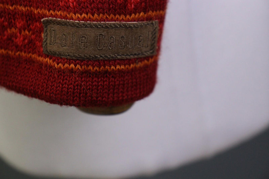 DALE OF NORWAY Red Geometric Wool Knit Button Cardigan Sweater – Size 3