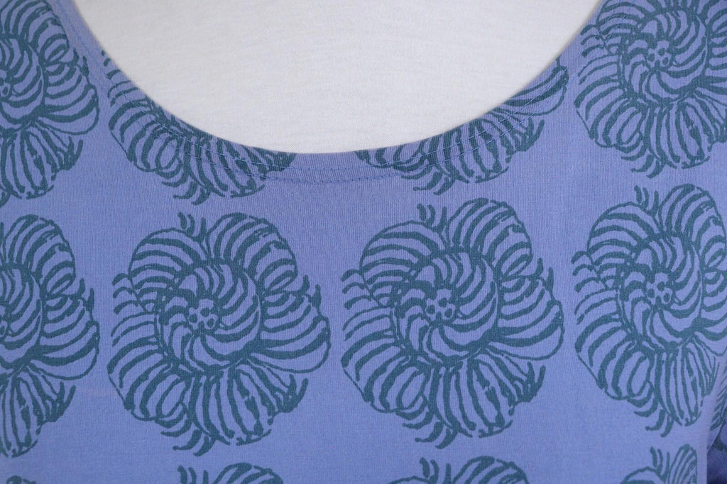 MARIMEKKO Blue Geometric Pattern Long Sleeve Long Maxi Dress – Size XL