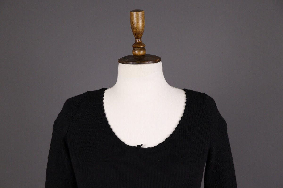 Transit Par Such 400 Wool Black Tigh Knit Sweater – Size 4