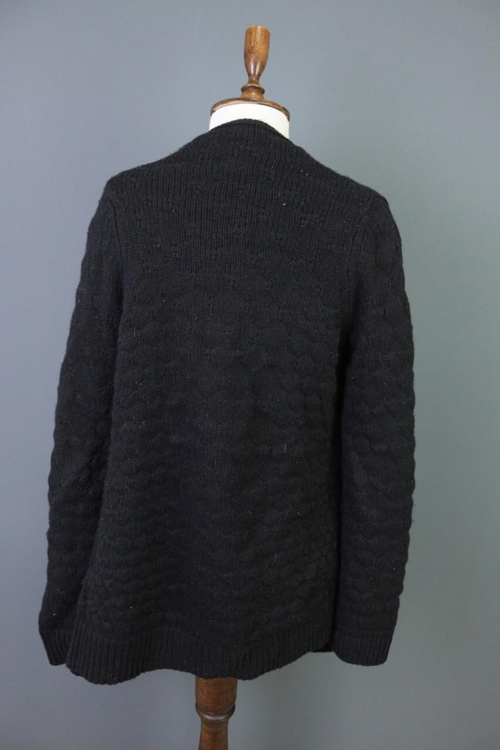 ZADIG & VOLTAIRE DAPHNEE ALN Black Alpaca Wool Wrape Cardigan Sweater – Size S – Used