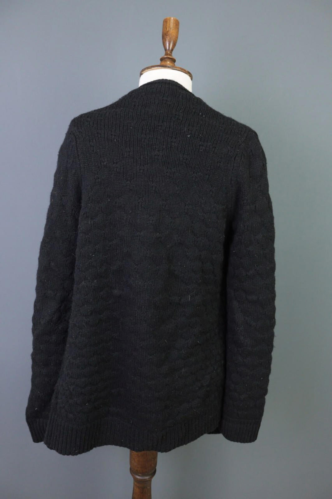 ZADIG & VOLTAIRE DAPHNEE ALN Black Alpaca Wool Wrape Cardigan Sweater – Size S – Used