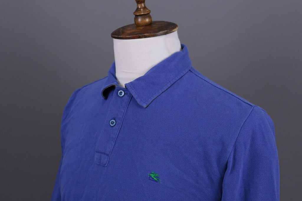 ETRO Milano Blue Collared Paisley Pullover Sweater – Size XL