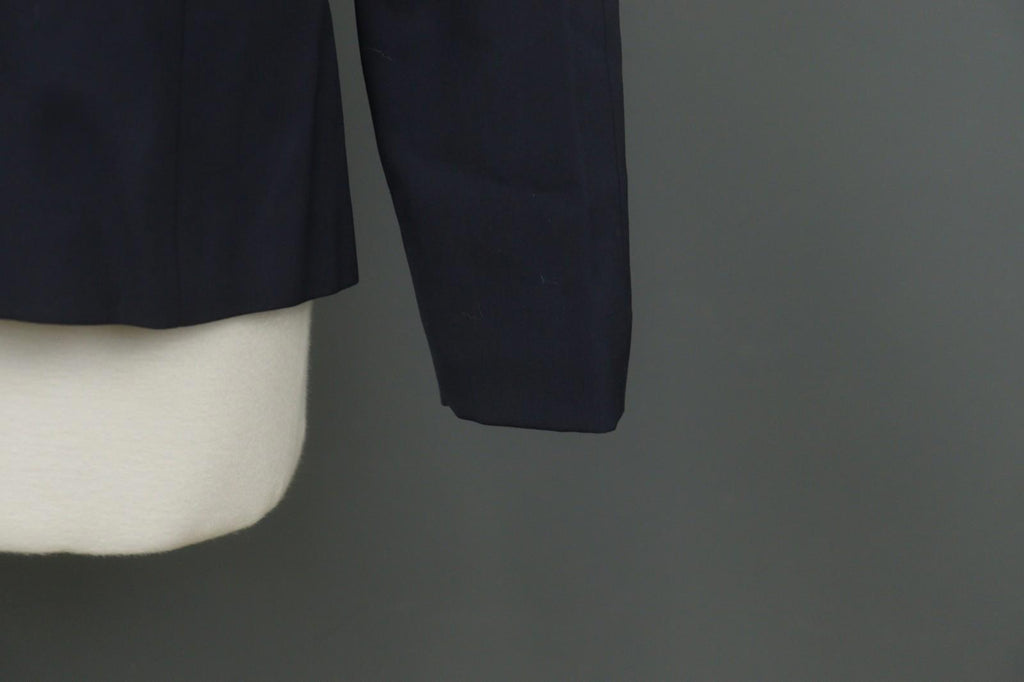 VALENTINO ROMA Navy Long Sleeve Mock Neck Formal Full Zip Blazer Jacket – Size 46