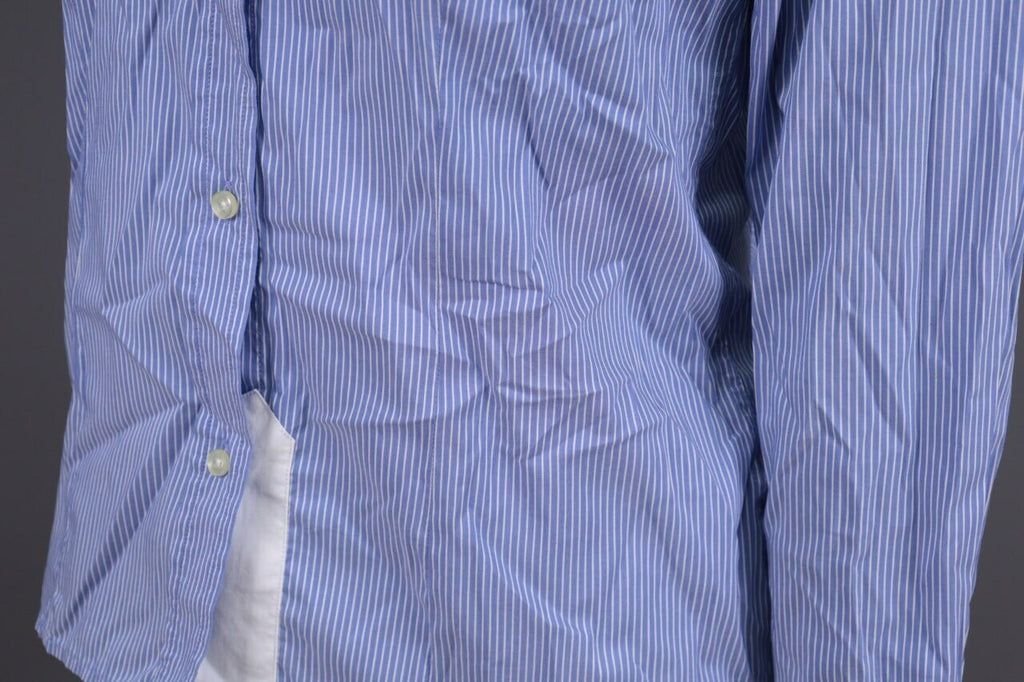 La Martina Blue Pinstripe Long Sleeve Blouse Shirt – Size M – Used