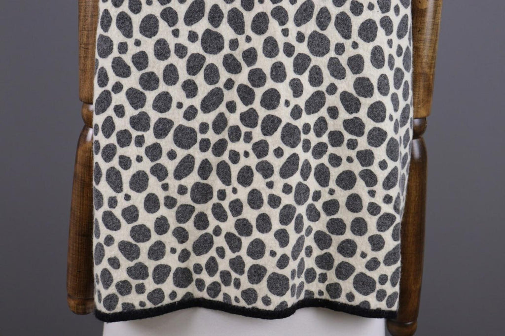 GUDRUN SJODEN Beige Leopard Print Wool Knit Vest Cardigan – Size L