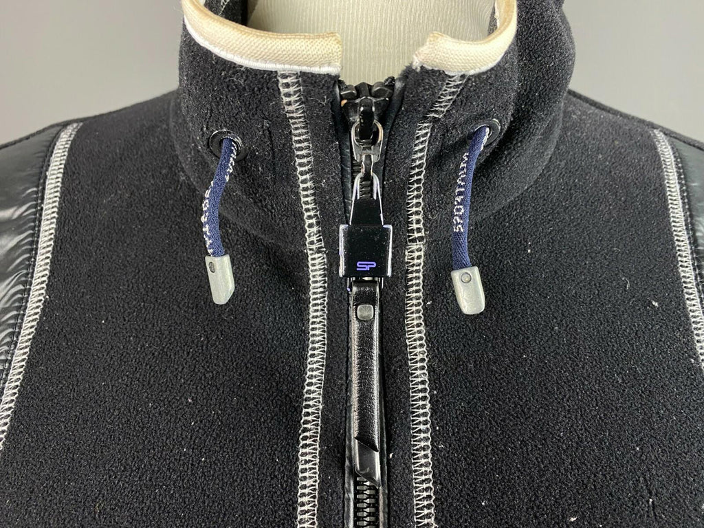 Woman SPORTALM Black Full Zip High Neck Flecce Jacket – Size 40