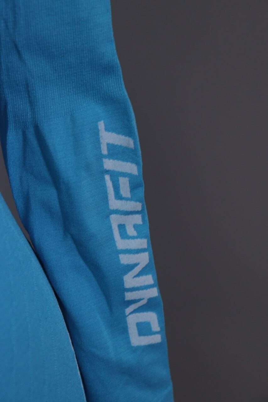Dynafit Crew Neck Blue Big Logo Activewear Baselayer Shirt – Size S 42 – Used