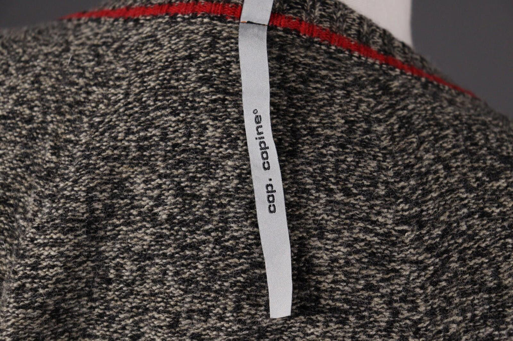 COP COPINE Gray Designer Knit Drape Cardigan Sweater – Size M