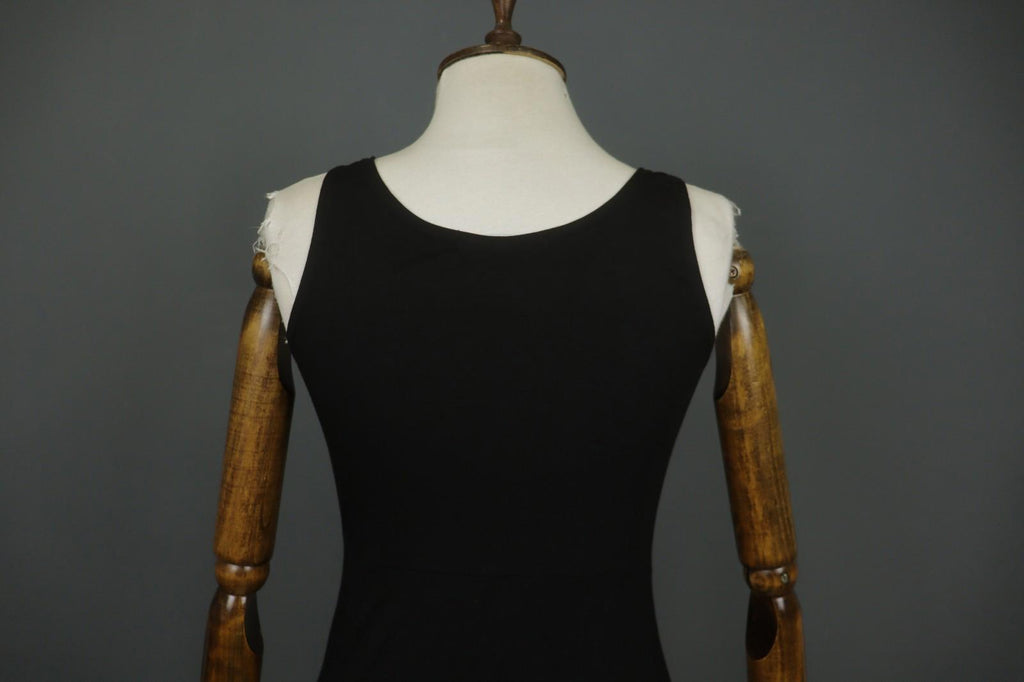 GUDRUN SJODEN Black Modal Scoop Neck Wide Strap Pullover Tank Dress – Size S