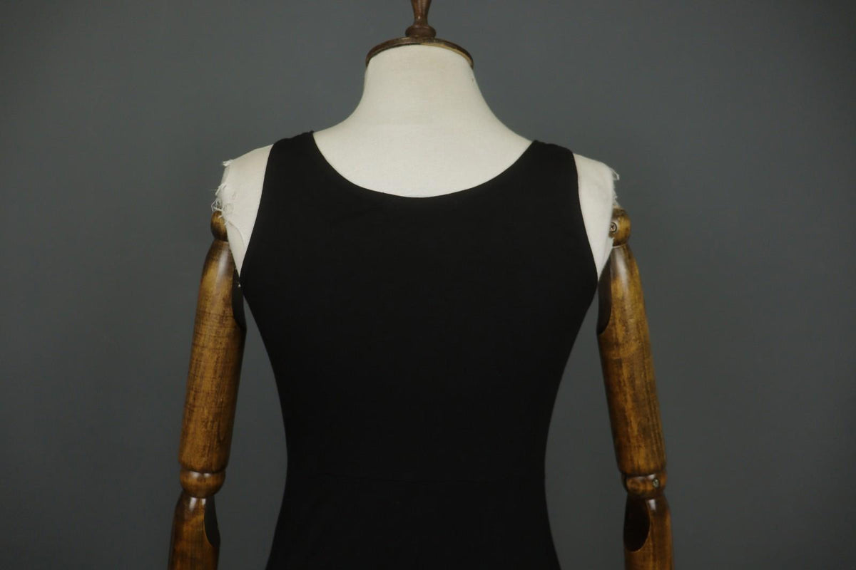 GUDRUN SJODEN Black Modal Scoop Neck Wide Strap Pullover Tank Dress – Size S