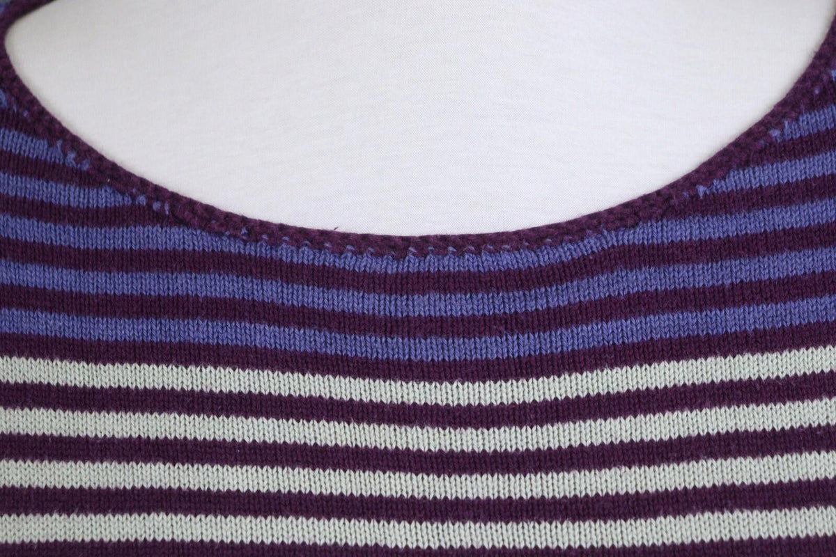 GUDRUN SJODEN Multicolor Striped Long Sleeve Lightweight Sweater – Size M