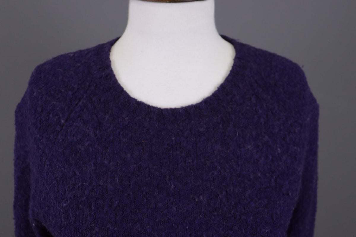 Miss Sixty Purple Knit Cropped Sweater – Size S