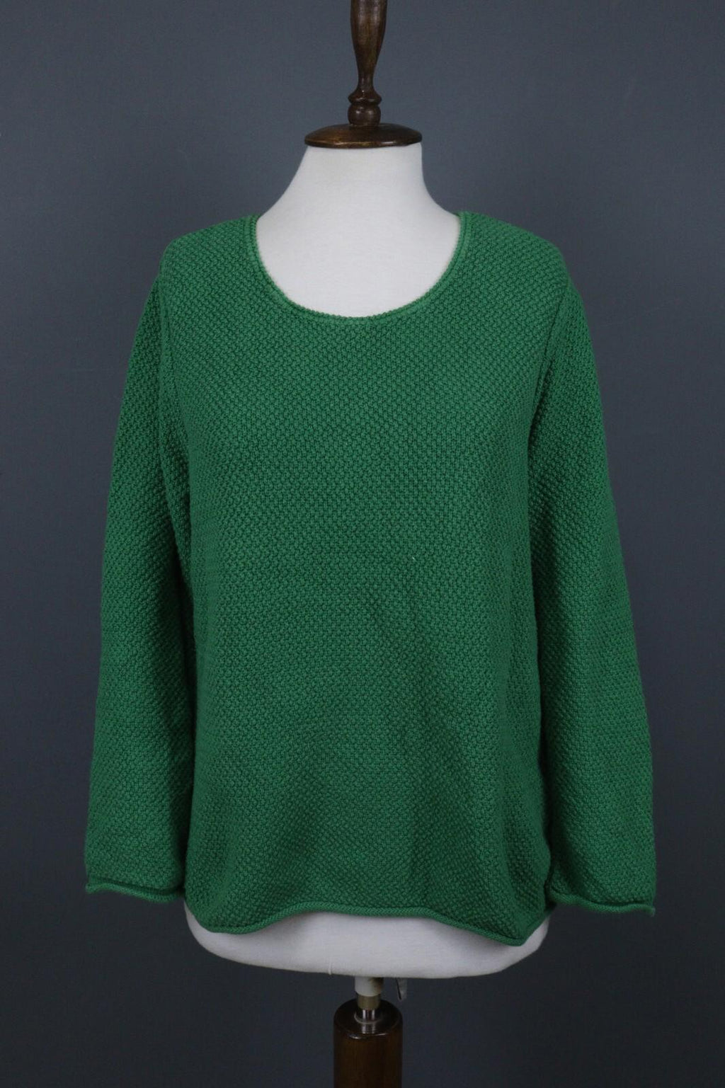 GUDRUN SJODEN Green Long Sleeve Round Neck Pullover Knit Sweater – Size M – Used