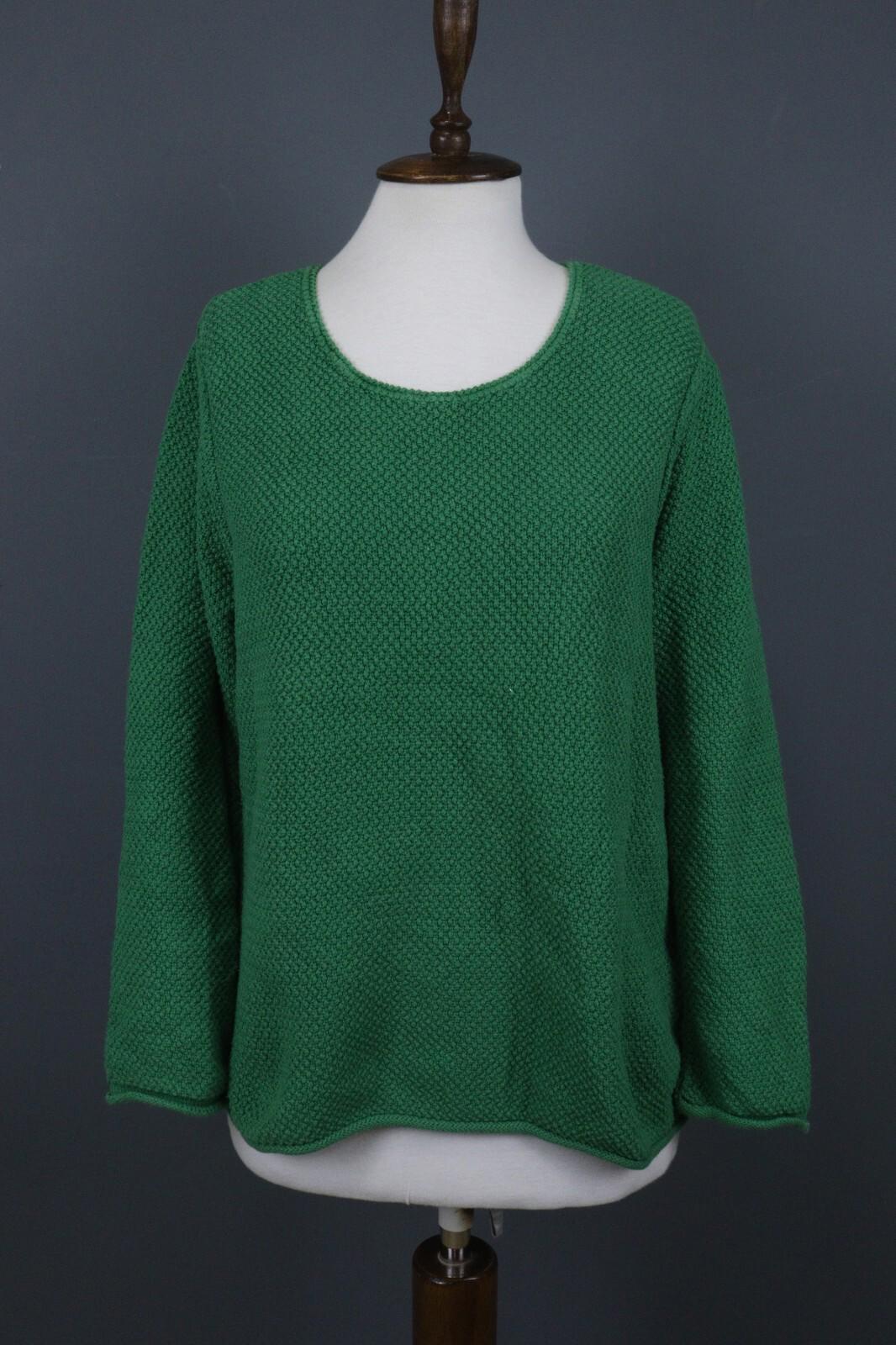 GUDRUN SJODEN Green Long Sleeve Round Neck Pullover Knit Sweater – Size M – Used