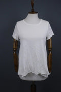OZAI N KU White Cotton Round Neck Short Sleeve High Low Tee Shirt Dress – Size S – Used