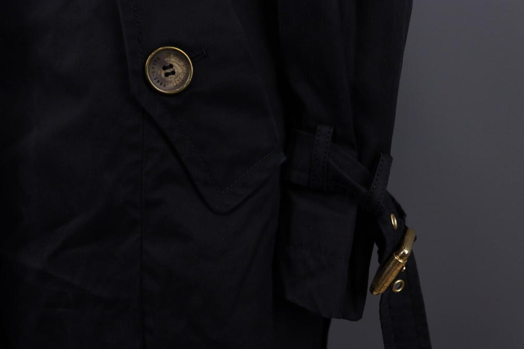 WEEKEND MAX MARA Black Double Breasted Belted Trench Coat – Size I 44 / GB 12 / S