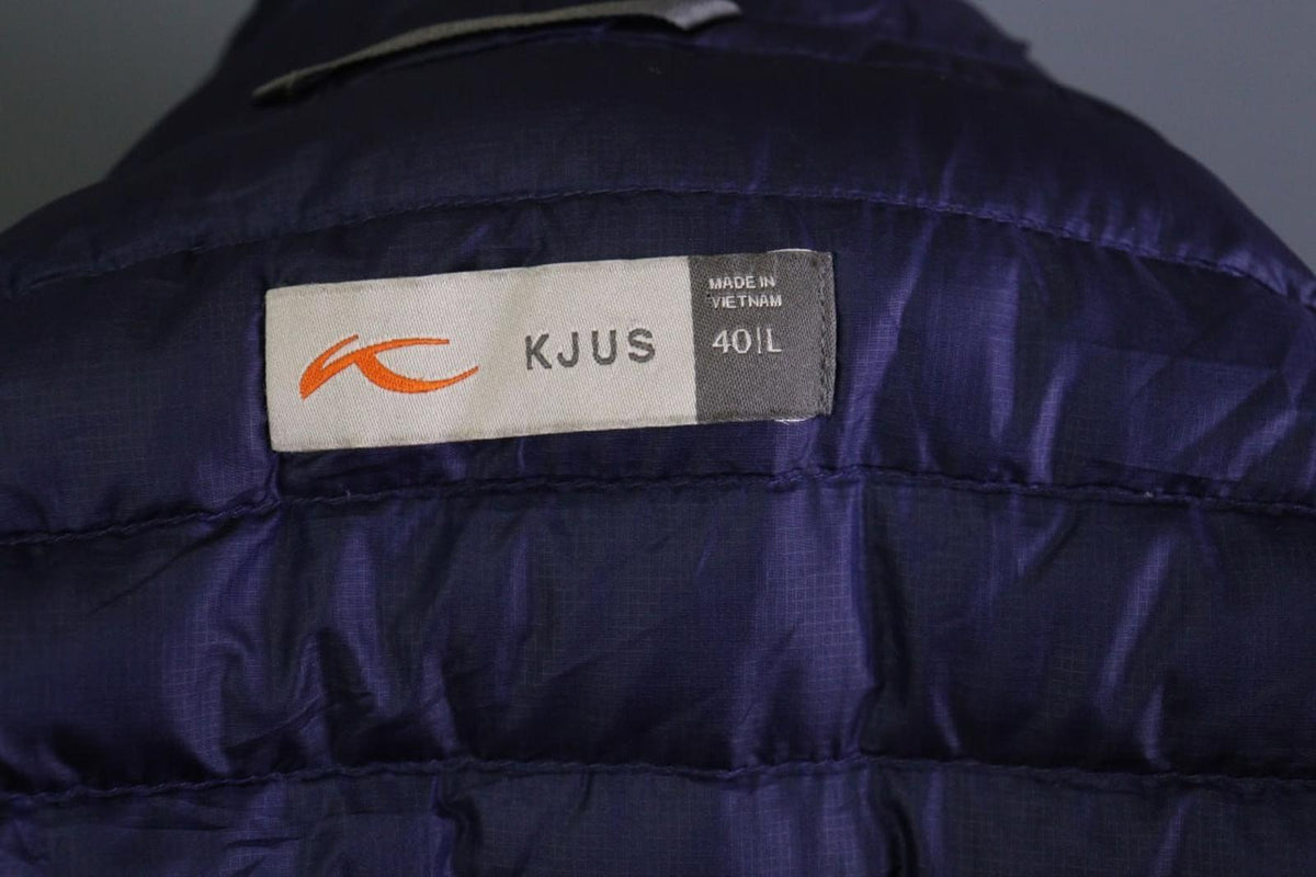 KJUS Blue Classic Fit Mock Neck Long Sleeve Full Zip Puffer Jacket – Size 40 / L